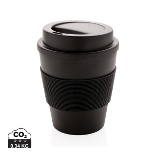 Taza promocional de café reutilizable con tapa de rosca 350ml